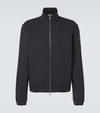 Moncler Cotton-blend zip-up sweater