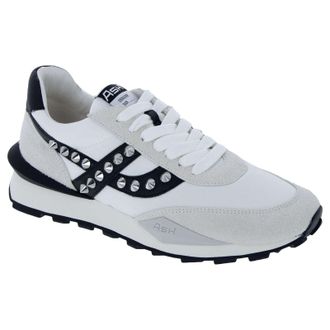 Ash Spider Studs Nylon Suede Womens Low Top Trainers - Off White Black - Size:UK 6