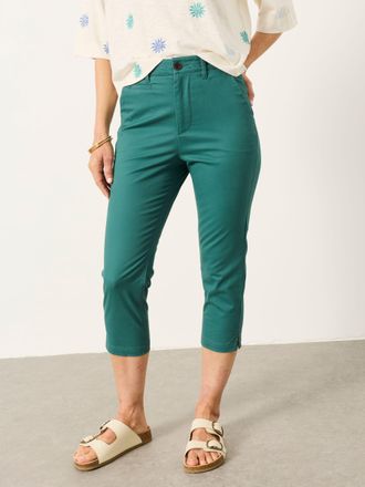 Fat Face FatFace Crop Chino in Teal Blue