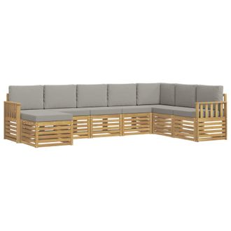 vidaXL Conjunto De Sof&aacute;s De Exterior 6 Pcs Blanco Y Gris Claro Vidaxl
