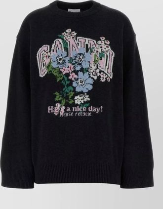 Ganni oversized wool-blend sweater