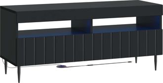 vidaXL Mueble De Tv Led Negro Madera De Ingenier&iacute;a Vidaxl