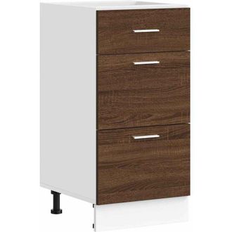 vidaXL Armadio Inferiore Lyon Rovere Marrone 40x46x81,5cm - Vidaxl