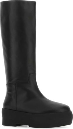 Gia Borghini Womens Black Leather Gia 16 Boots 5000 Stivali