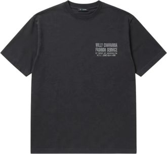 Willy Chavarria Fashion Services Standard T-shirt - Dames - Tops - Zwart - Maat: L Katoen