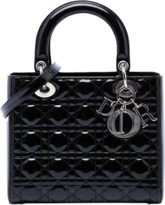Dior Pre-owned Lady Dior Handbag - Dames - Vintage Handtas - Zwart - ONE Size - Leer - Vintage