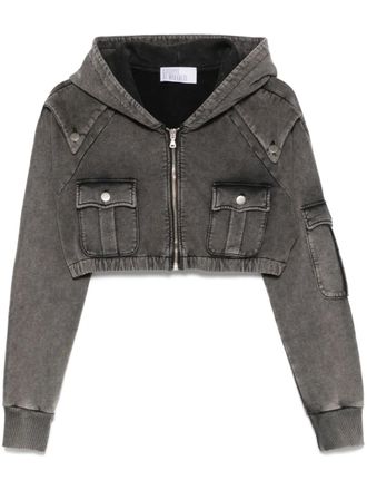 Giuseppe Di Morabito cropped hoodie - Grey