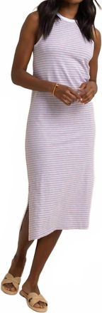 Southern Tide Sun Farer Stripe Midi Tank Dress In Subdued Blue