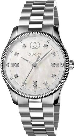 Gucci G-Timeless Quartz Silver Dial Ladies Watch YA1265064