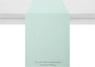 KASANOVA Runner 45x140 cm scritta Quotes verde