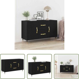 vidaXL vidaXL Credenza in legno multistrato - Credenza Rovere Nero 100 x 36 x 60 cm Legno multistrato