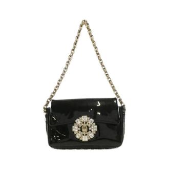 Chanel Pre-owned Patent Leather Shoulder Bag - Dames - Pre-owned - Zwart - Maat: ONE Size Leer