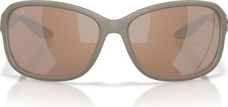 Costa Seadrift 58mm Polarized Square Sunglasses in Sand /Copper Silver 580G at Nordstrom