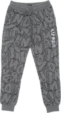 Ripndip Bubble Booble Sweat Pants Houtskool Heather - Heren - Sweatpants - Grijs - M - Katoen - Broeken