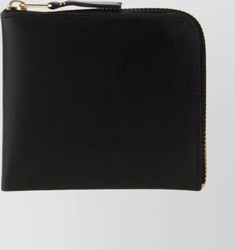 Comme Des Garçons leather wallet hardware gold textured