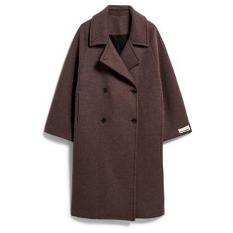 Armedangels Wool Double-Breasted Coat Mantel f&uuml;r Damen | braun