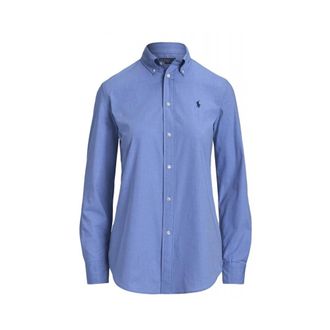 Ralph Lauren Dames, Blouses & Shirts, Blauw, Maat: M Katoen