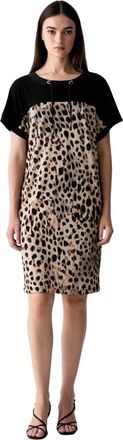 Joseph Ribkoff Kleedjes, Dames, Veelkleurig, XL, Polyester, Zijdeachtige jurk met dierenprint