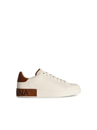 Dolce & Gabbana Portofino White Lear Sneakers