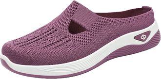 Generic Slip On Trainers Women Wide Fit Ladies Woven Breathable Walking Running Shoes Comfortable Arch Support Soft Sole Athletic Tennis Sneakers Non Slip Low