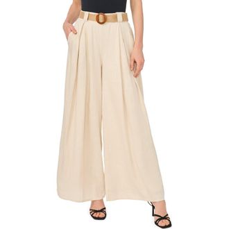 Halogen Wide Leg Belted Pants in Rainy Day at Nordstrom Rack, Size X-Large