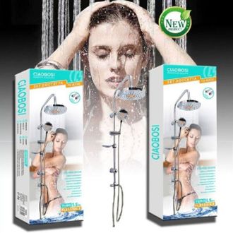 Trade Shop Trade Shop - Set Doccetta Bagno Colonna Doccia Saliscendi Cromato Rubinetto Soffione Tx-8200