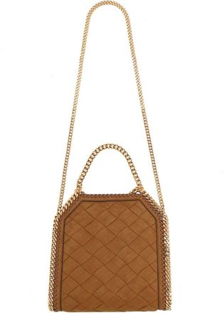 Stella McCartney Womens Handbag Falabella Mini Brown Polyamide Handbags Hand Bags