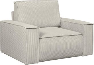 Vente-Unique Sill&oacute;n de pana beige AMELIA