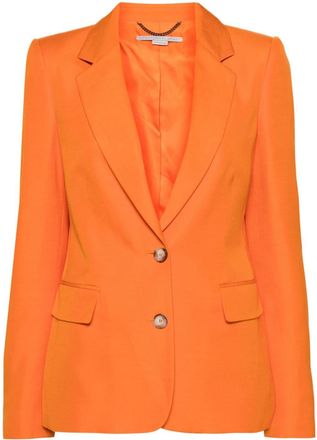 Stella McCartney single-breasted blazer - women - Viscose/Viscose/Cupro - 42 - Orange