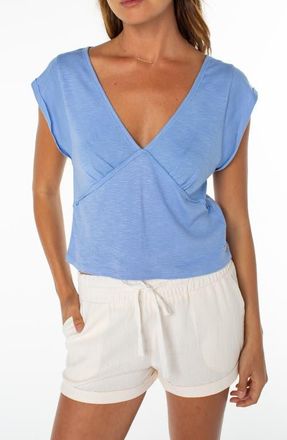 Roxy Sea Drift Cap Sleeve Top in Cornflower at Nordstrom, Size X-Large