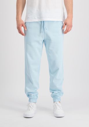 Alpha Industries Jogginghose ALPHA INDUSTRIES Organics EMB Regular Jogger, Herren, Gr. S, Normalgr&ouml;ssen, blau (organic sky blau), Obermaterial: 100% Baumwolle, Hosen J
