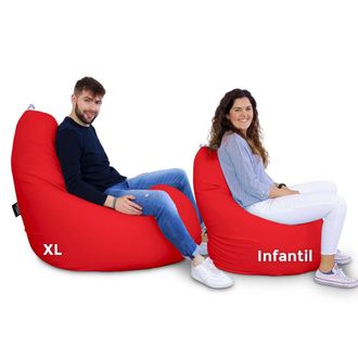 Happers Happers - Puff Pera Relax Polipiel Rojo Xl