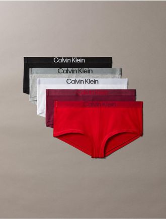 Calvin Klein Womens Extra Soft Cotton Stretch 5-Pack Boyshort - Multi - XL