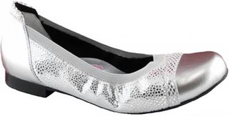 Ros Hommerson Womens Ronnie Dress Shoe Leather Slip-On In Silver Combo
