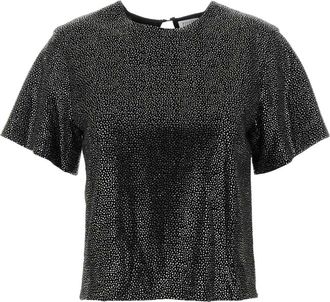 Giuseppe Di Morabito Womens Embellished Viscose T-shirt - Black - Size EU 36 (Womens)