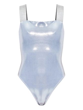 Versace Badpak met bandjes - Blauw