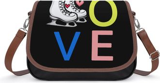 Generic Skating LOVE Lce Skate Crossbody Bags for Women Shoulder Messenger Bag Purse Handbags