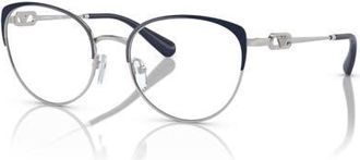Emporio Armani 53mm Cat Eye optical glasses in Blue at Nordstrom