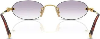 Miu Miu Womens Miu Sunglasses Purple Gradient-Gold Metal