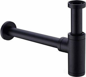 OEM Sif&oacute;n Para Lavabo, Sif&oacute;n, Sif&oacute;n De Fuente, Sif&oacute;n De Taza, Aleaci&oacute;n De Zinc, Negro, Universal 1 1/4 X 32 Mm, Altura Ajustable, Kit De Desag&uuml;e