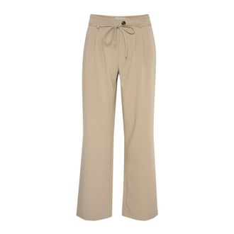 Karen by Simonsen Roasted Cashew Loose Fit Trousers - female - Karen by Simonsen - Wide Trousers - Gray - M - Trousers