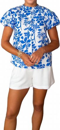 Sugarlips Maisie Floral Blouse In Blue