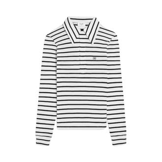 Celine Polo Shirt - female - CELINE - Round-neck Knitwear - Multicolor - L - Knitwear