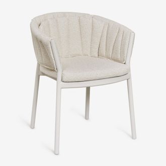 Sklum Sklum - Pack De 4 Sillas De Comedor Con Reposabrazos En Alumino Y Tela Roderise