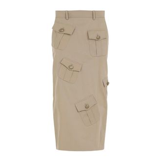 Moschino Dames, Rokken, Beige, Maat: 2XS Katoen