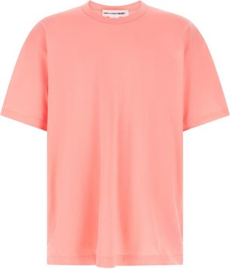 Comme Des Gar&ccedil;ons Pink Logo Print T-shirt