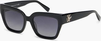 Tommy Hilfiger Womens Bold Butterfly Frame Sunglasses - Black