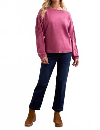 Tribal Special Wash Drop Shoulder Sweatshirt In Roseberry
