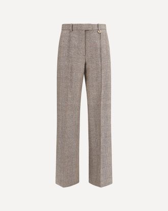 Burberry Tailored linen and wool-blend Pants Female 8