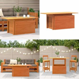 vidaXL Tavolo da Giardino Marrone Cera 100x50x75cm Legno Massello Pino - Tavolo da esterno - Tavolo in legno